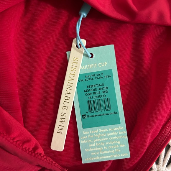 NEW Sea Level Eco Essentials Keyhole Halter One Piece Swimsuit - Picture 6 of 6